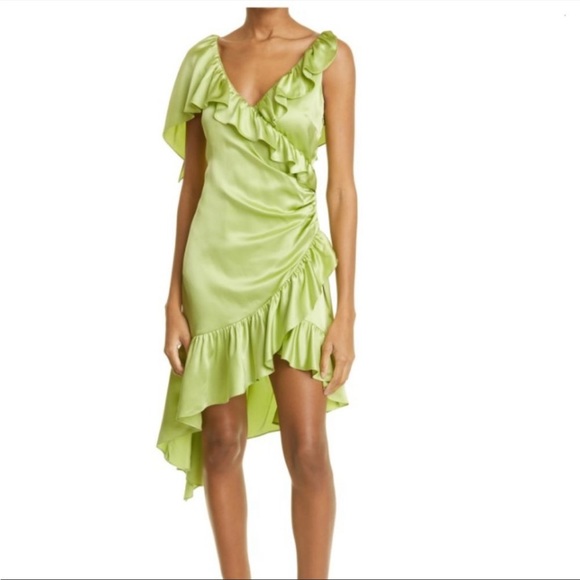 cinq a sept Dresses & Skirts - NEW NWT Cinq a Sept Petunya Ruffle Silk Dress in Prickly Pear